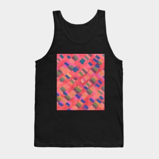 Pink Abstract Grunge texture collection Tank Top